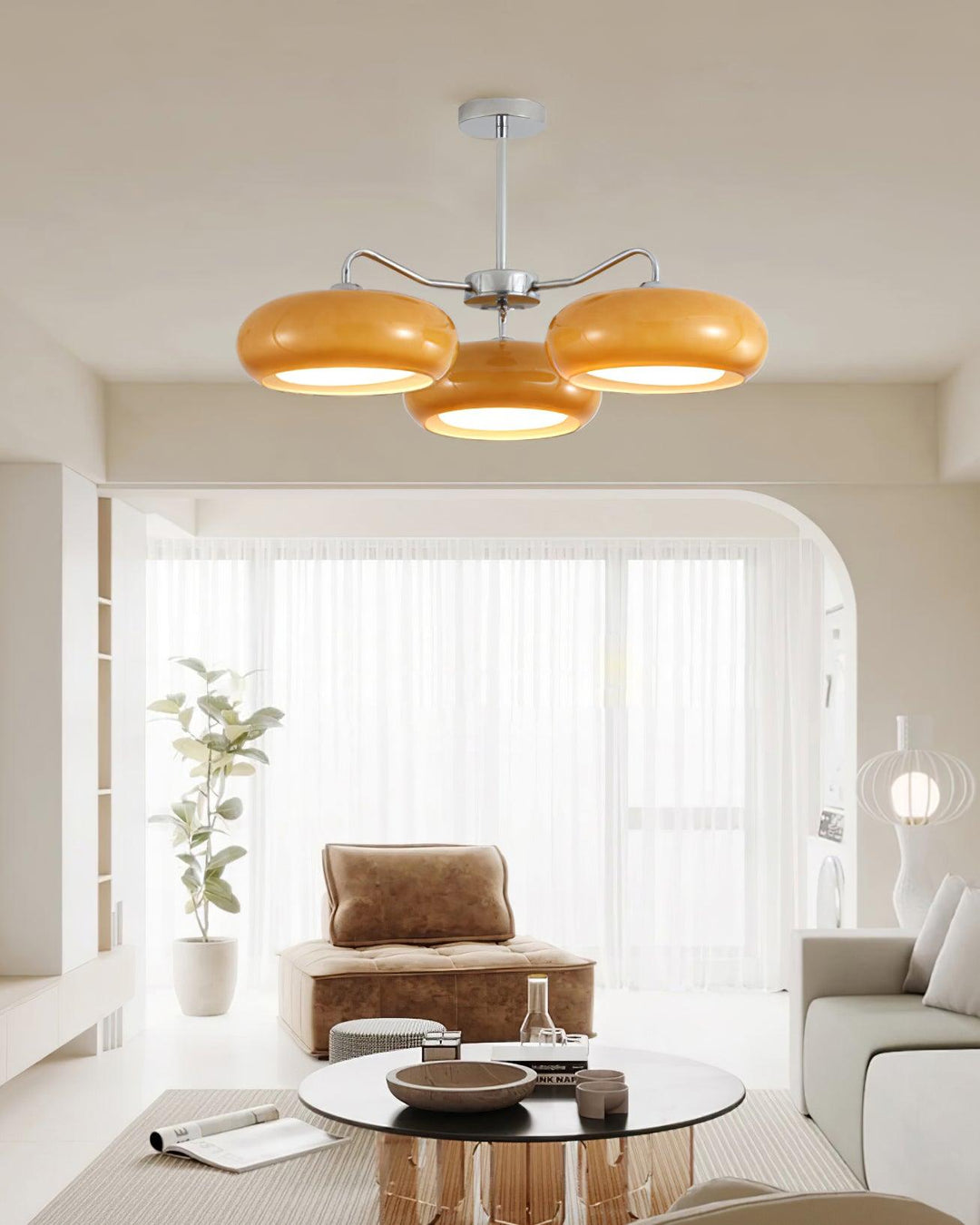 Tetra Lustre Plafonnier Chrome Élégant 3 Ampoules - Neutralighting