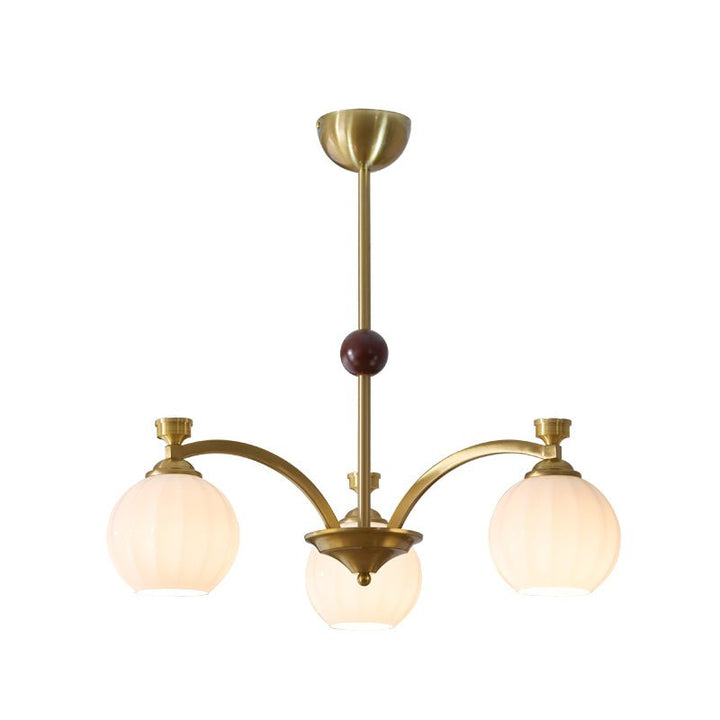 Usilia Chandelier Verre Bois Vintage Élégance - Neutralighting