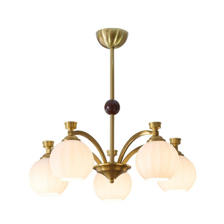 Usilia Chandelier Verre Bois Vintage Élégance - Neutralighting