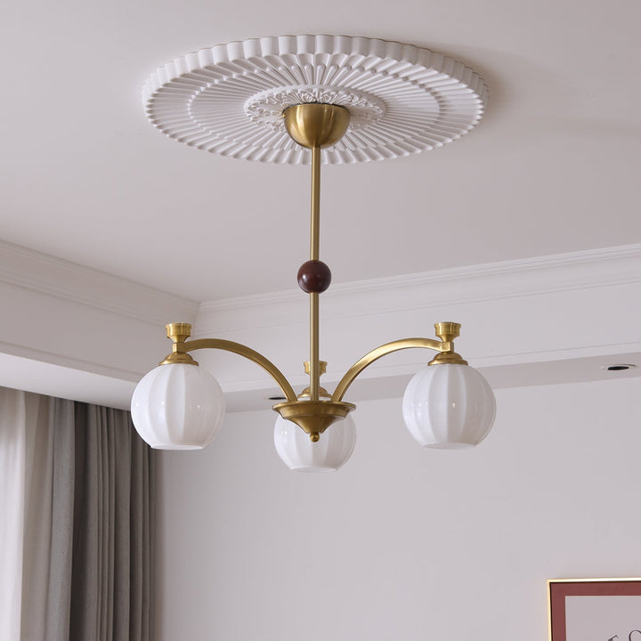 Usilia Chandelier Verre Bois Vintage Élégance - Neutralighting