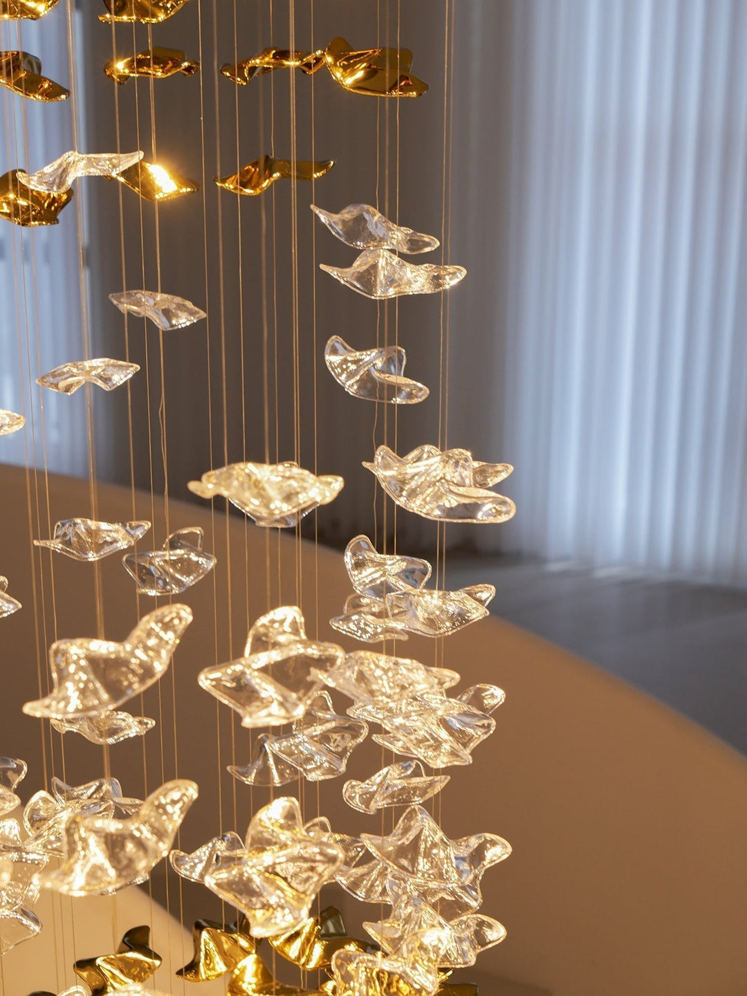 Vecarisra Suspension Lampes Art Verre Tidal Luxe - Neutralighting