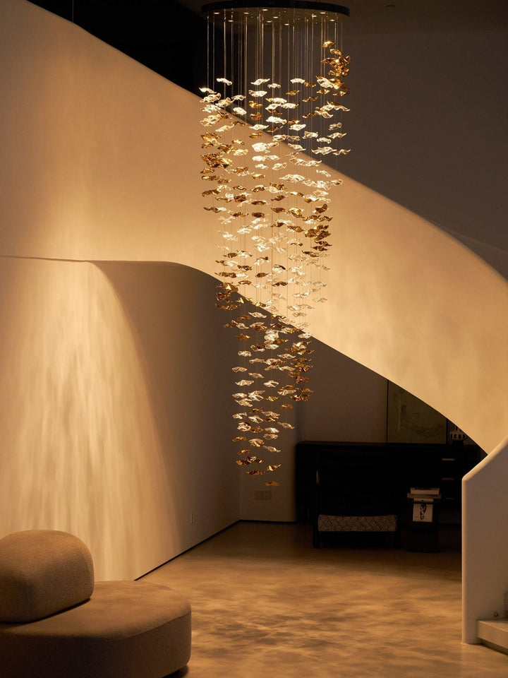 Vecarisra Suspension Lampes Art Verre Tidal Luxe - Neutralighting