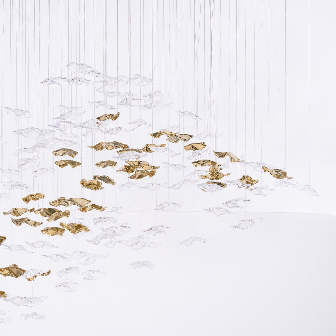 Vecarisra Suspension Lampes Art Verre Tidal Luxe - Neutralighting