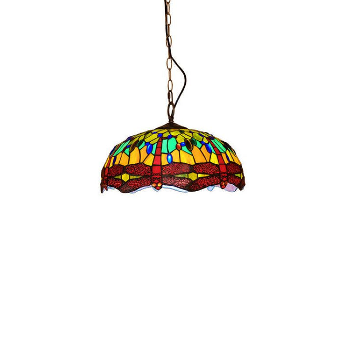 Tiffany Vintage Art LED Suspension Verre Chambre À Coucher - Neutralighting