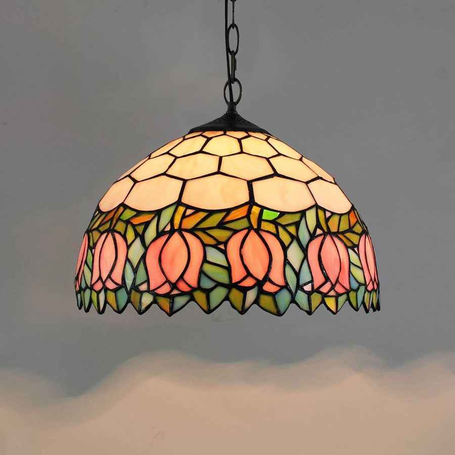 Tiffany Vintage Luxe Suspension Verre Métal Bar/Salon - Neutralighting