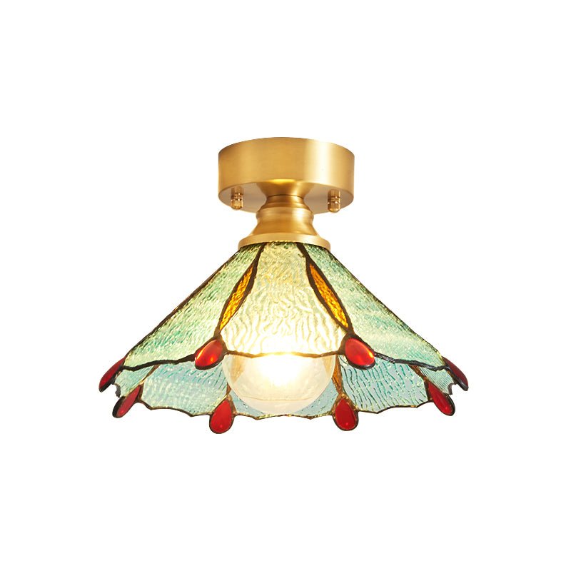 Solara Lumière de Plafond Vintage Florale en Vitrail - Neutralighting