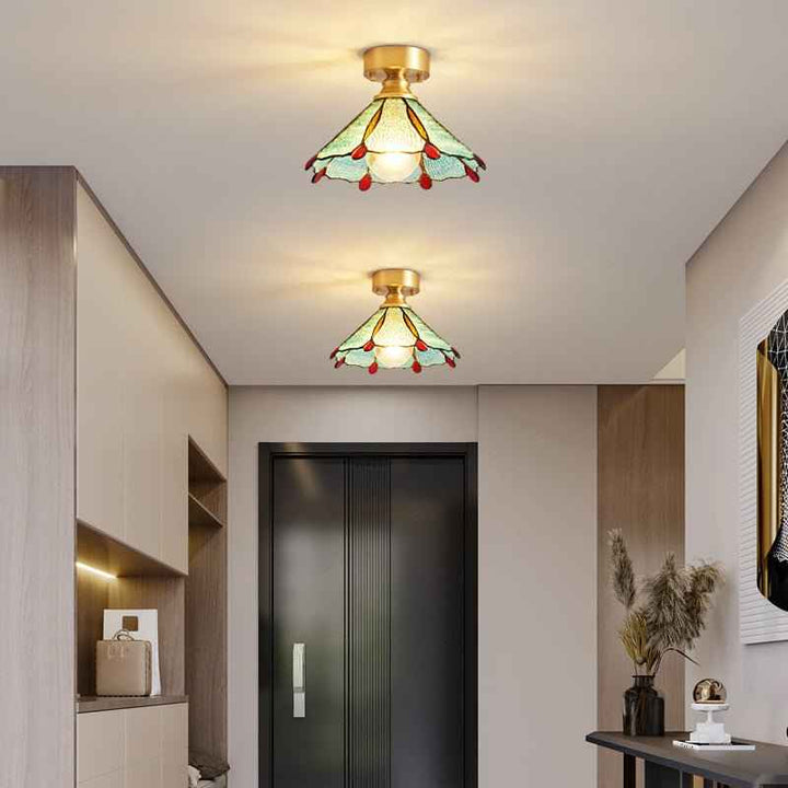 Solara Verre 20cm Doré LED