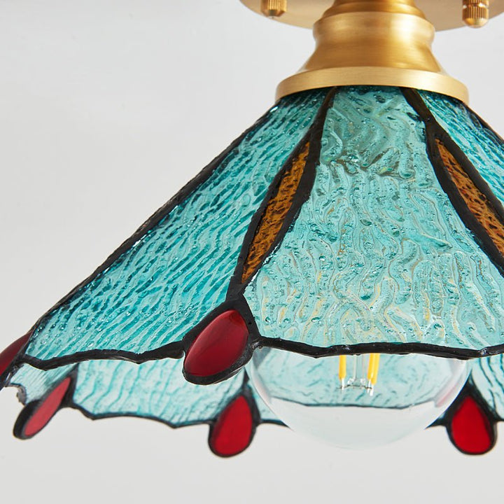 Solara Lumière de Plafond Vintage Florale en Vitrail - Neutralighting