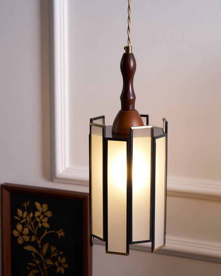 Florace Suspension Vintage en Bois et Verre - Neutralighting