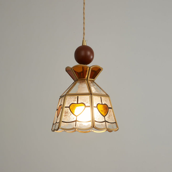 Florace Suspension Vintage en Bois et Verre - Neutralighting