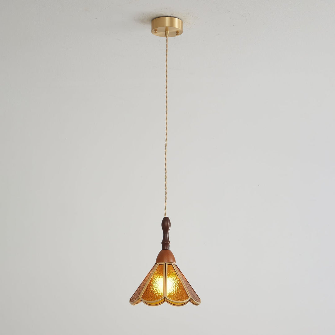 Florace Suspension Vintage en Bois et Verre - Neutralighting