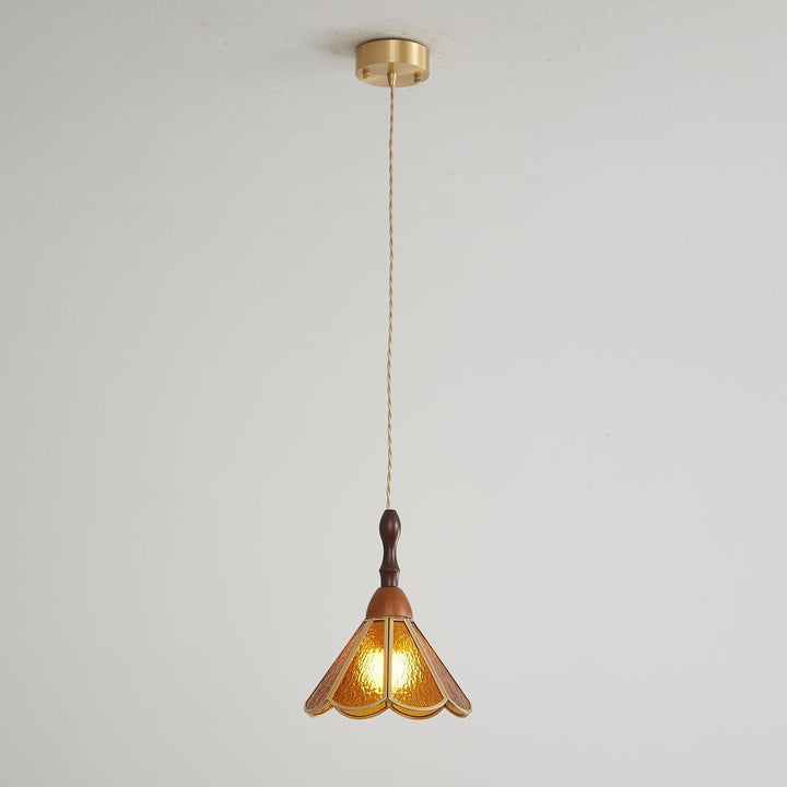 Florace Suspension Vintage en Bois et Verre - Neutralighting