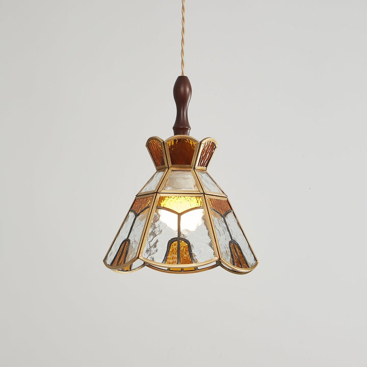 Florace Suspension Vintage en Bois et Verre - Neutralighting