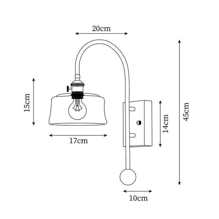 Vorelle Applique murale vintage teintée - Neutralighting