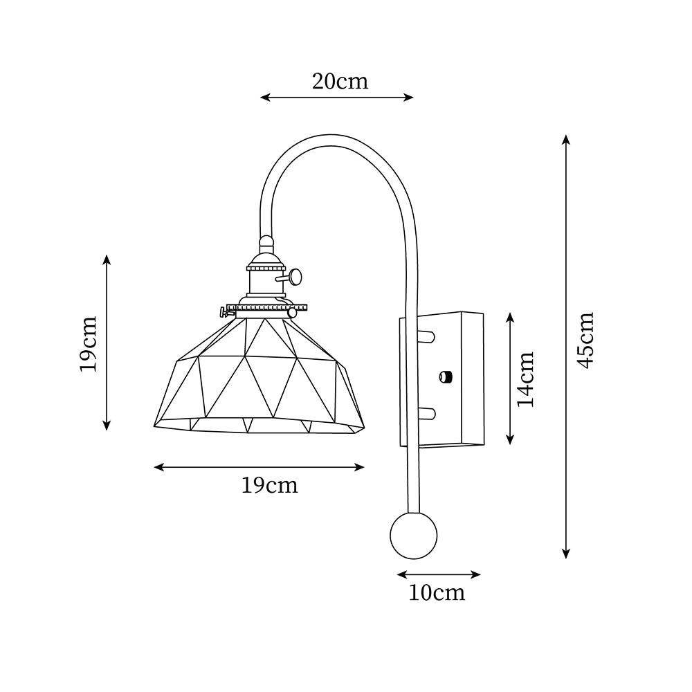 Vorelle Applique murale vintage teintée - Neutralighting