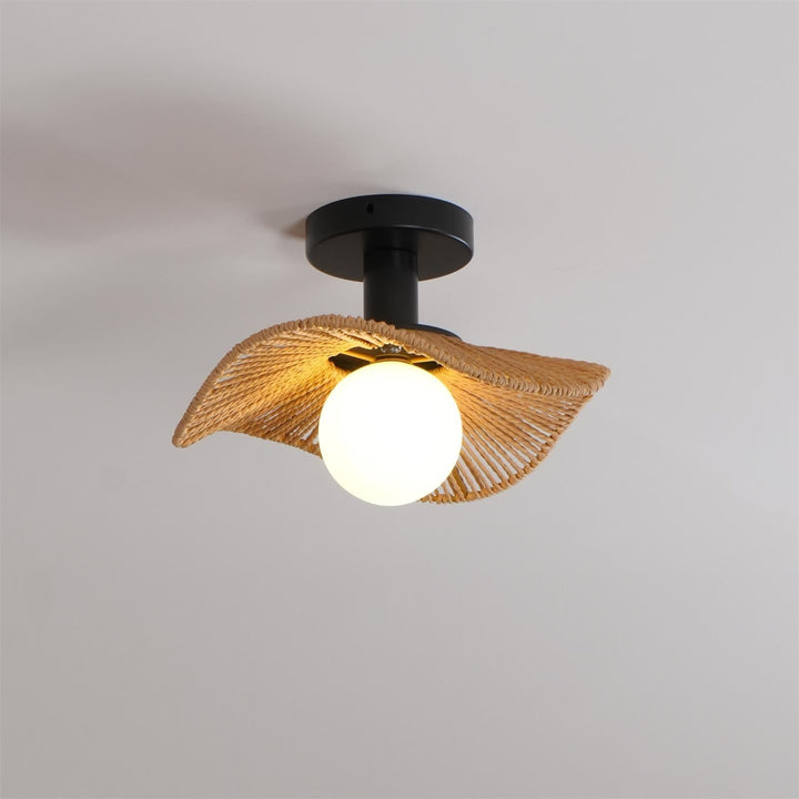 Fynora Lustra Plafonnier Semi-Encastré Tissé Élégant - Neutralighting