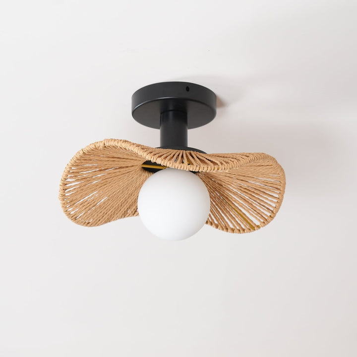 Fynora Lustra Plafonnier Semi-Encastré Tissé Élégant - Neutralighting