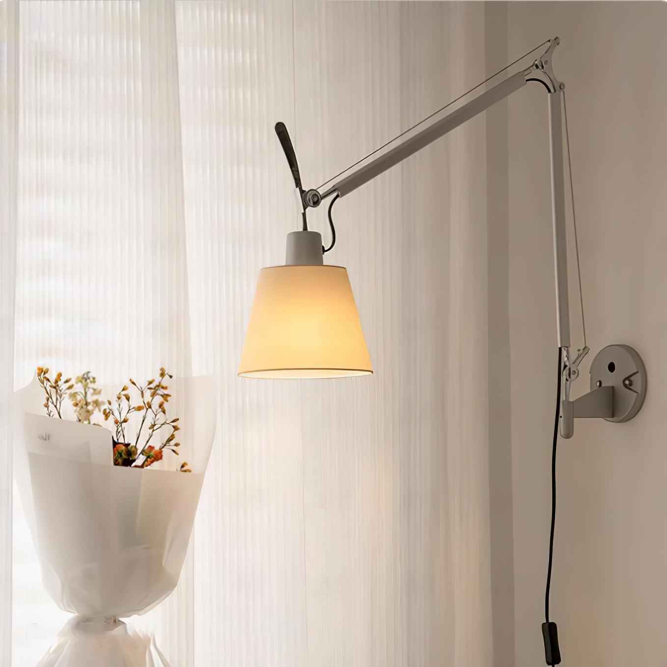 Elvinir Métal 18cm Blanc LED