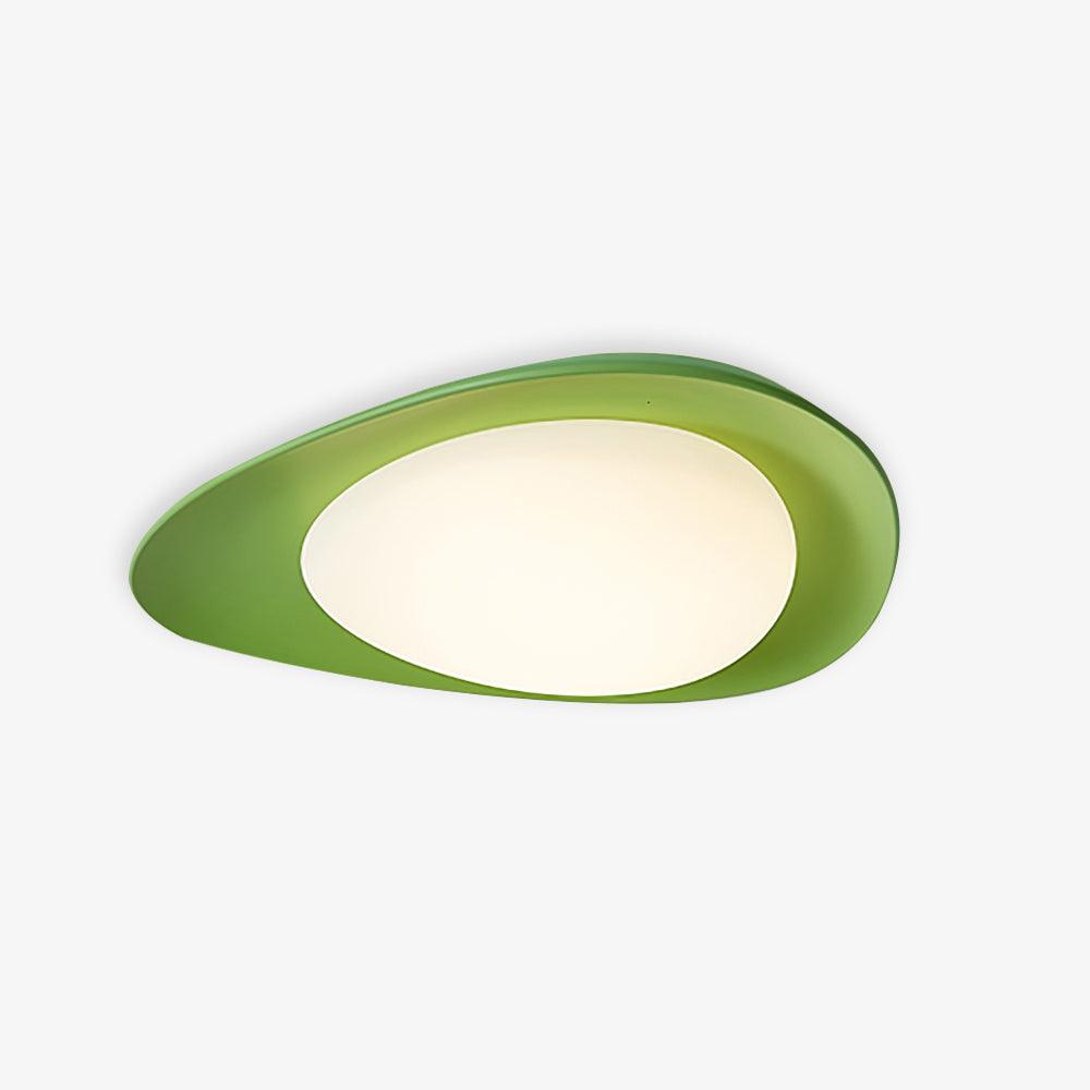 Blex Plafonnier Vert &amp; Beige en Forme de Galet - Neutralighting