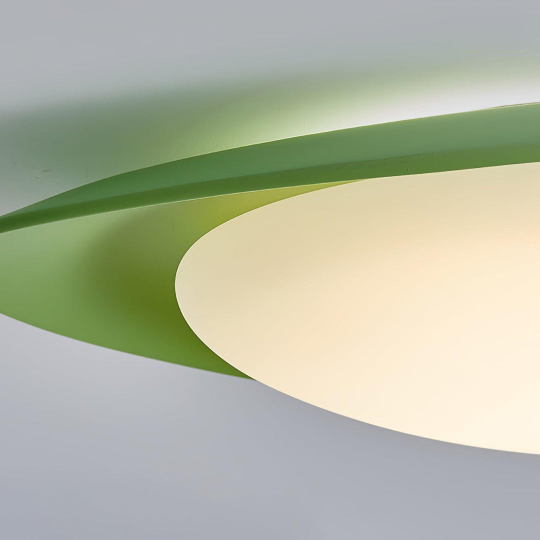 Blex Plafonnier Vert &amp; Beige en Forme de Galet - Neutralighting