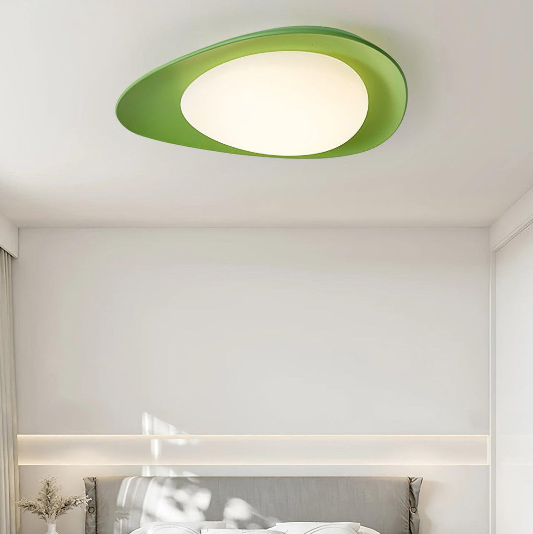 Blex Plafonnier Vert &amp; Beige en Forme de Galet - Neutralighting