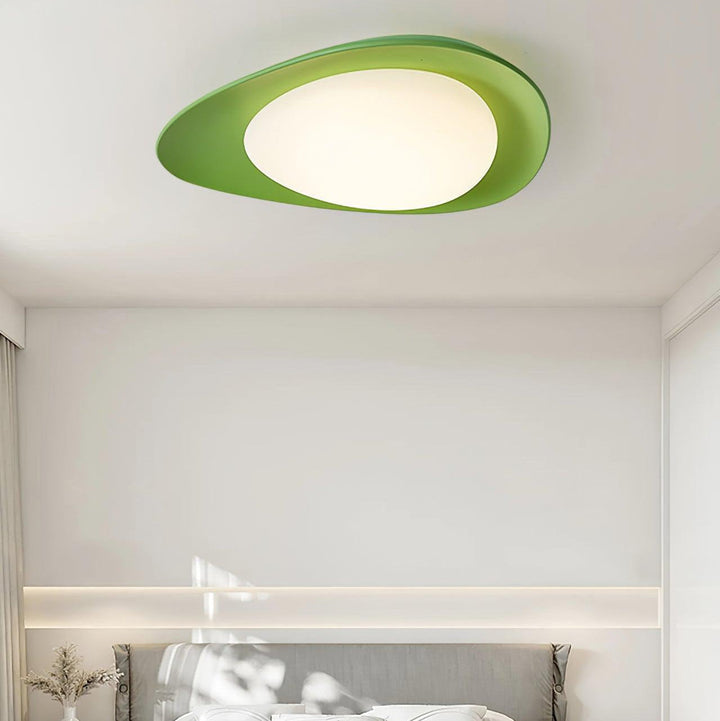 Blex Plafonnier Vert &amp; Beige en Forme de Galet - Neutralighting