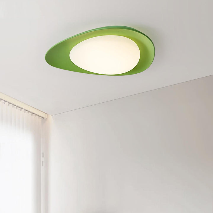 Blex Plafonnier Vert &amp; Beige en Forme de Galet - Neutralighting