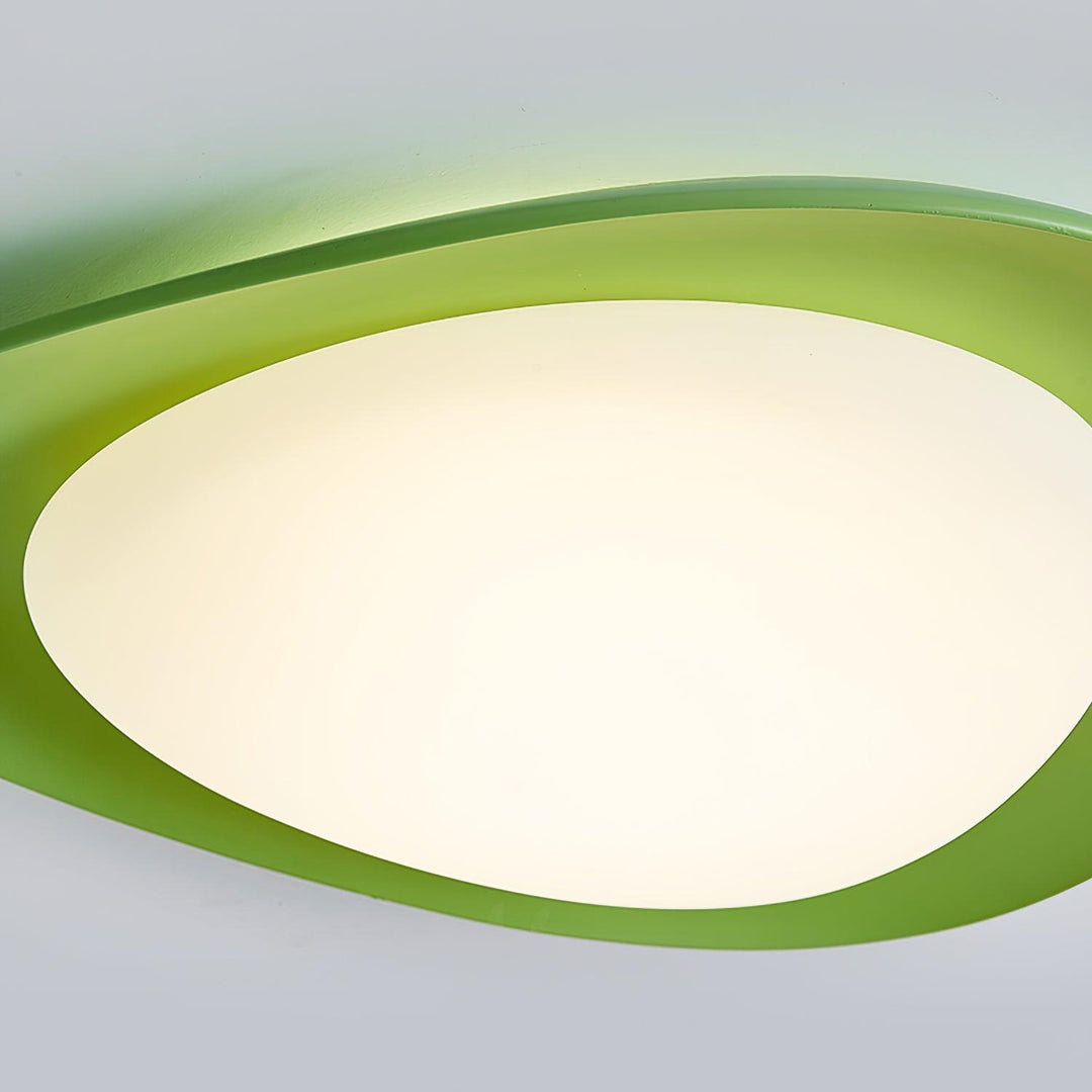 Blex Plafonnier Vert &amp; Beige en Forme de Galet - Neutralighting