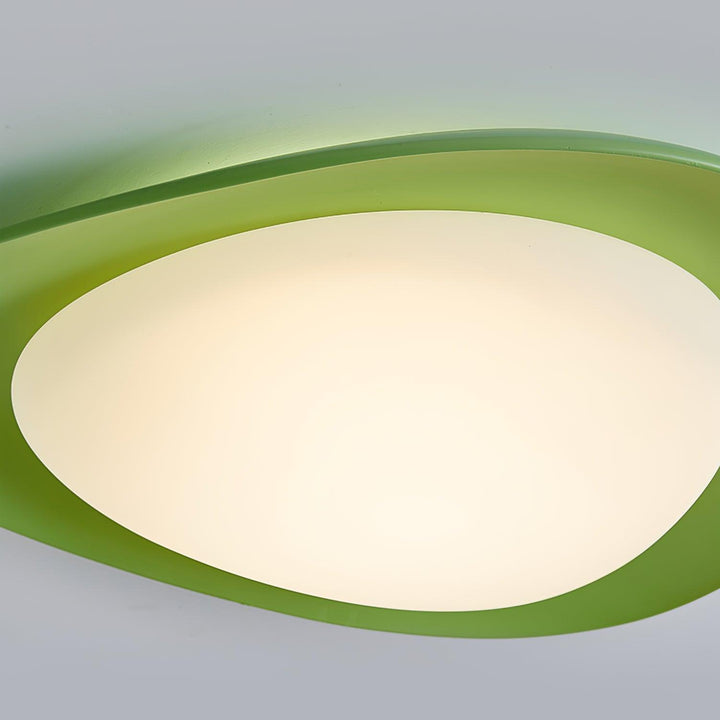 Blex Plafonnier Vert &amp; Beige en Forme de Galet - Neutralighting