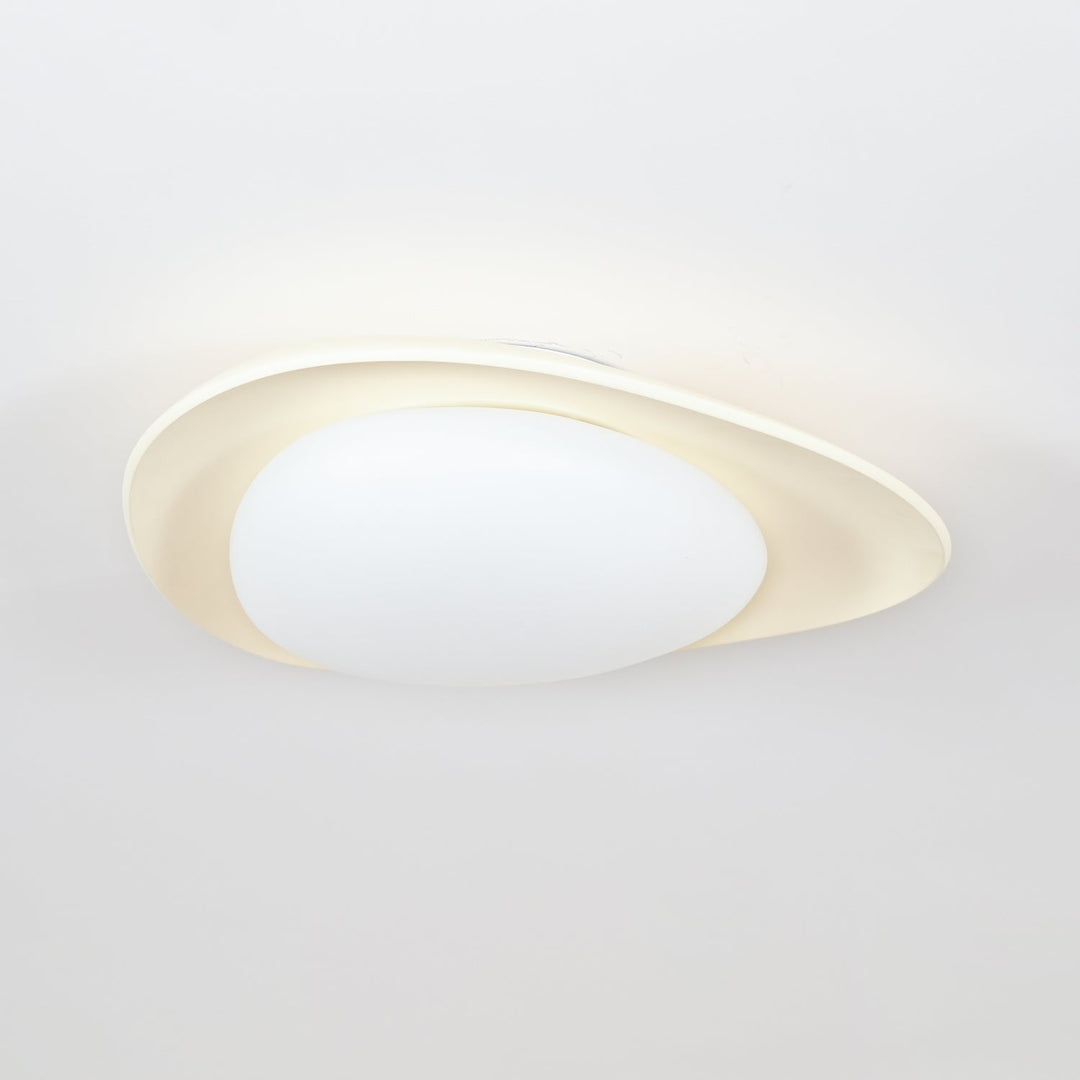 Blex Plafonnier Vert &amp; Beige en Forme de Galet - Neutralighting