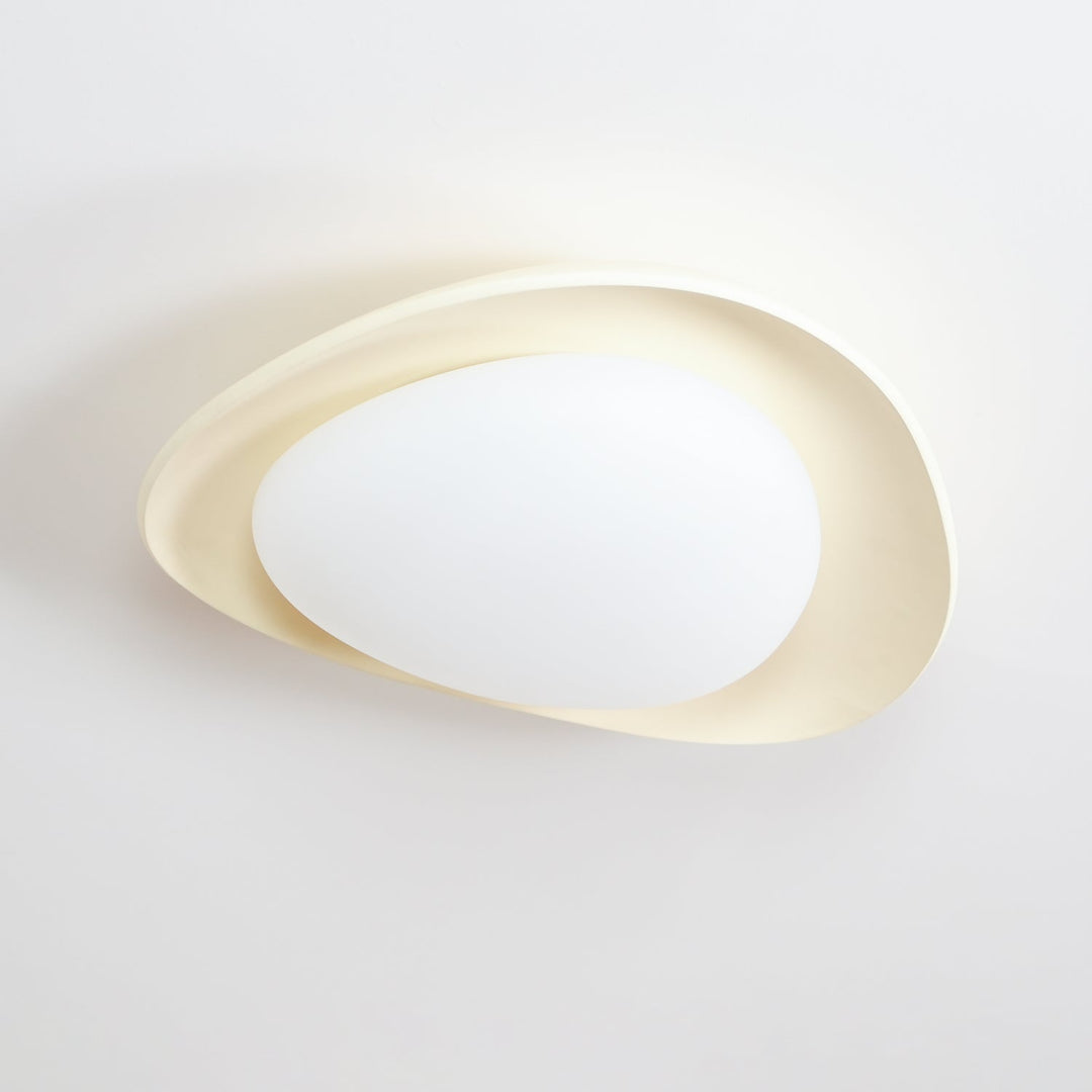 Blex Plafonnier Vert &amp; Beige en Forme de Galet - Neutralighting