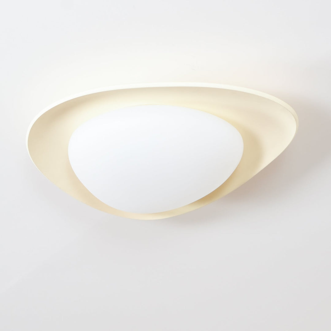 Blex Plafonnier Vert &amp; Beige en Forme de Galet - Neutralighting