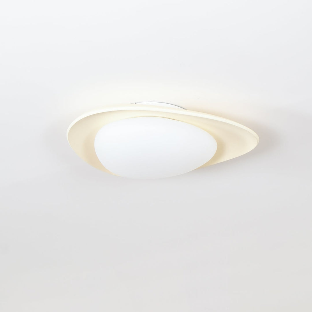 Blex Plafonnier Vert &amp; Beige en Forme de Galet - Neutralighting