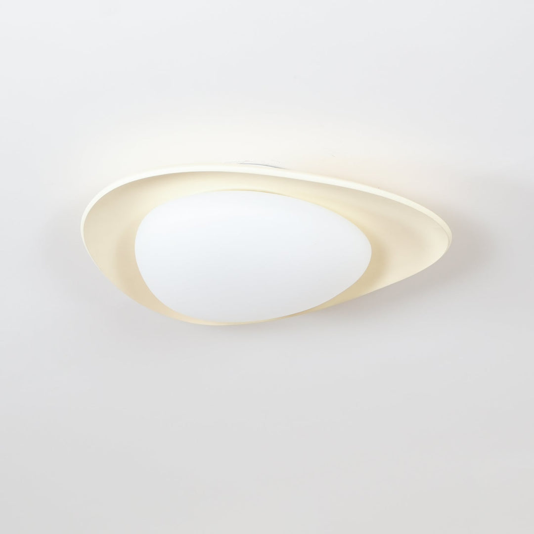 Blex Plafonnier Vert &amp; Beige en Forme de Galet - Neutralighting