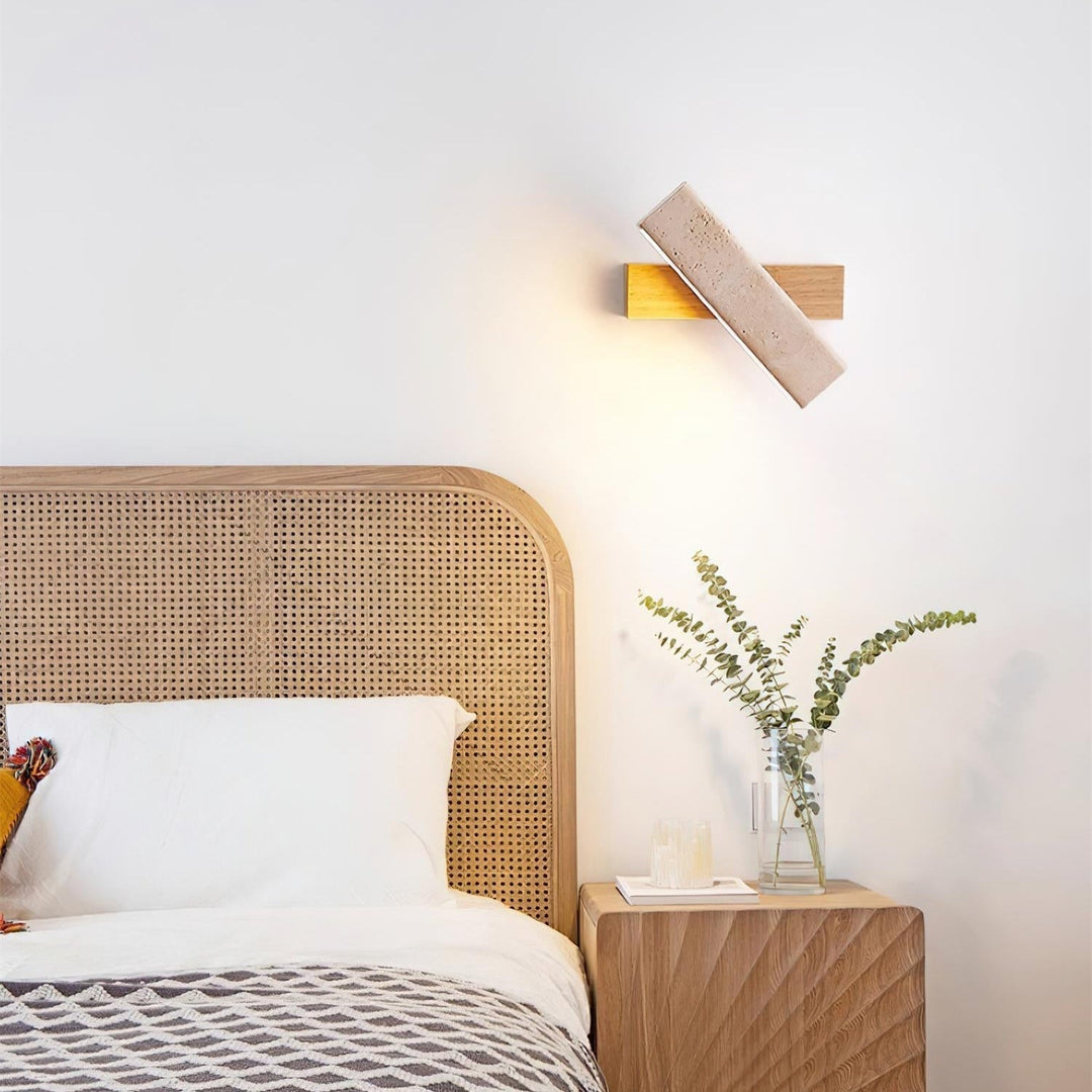 Orbit Applique Murale Rotative Travertin - Neutralighting