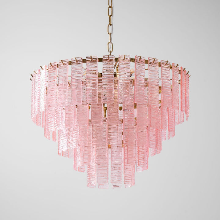 Aurora Lustre Rose Murano Verre Superposé Vintage Luxe - Neutralighting