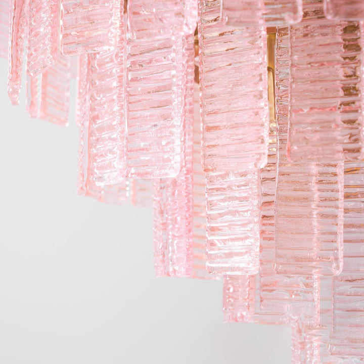 Aurora Lustre Rose Murano Verre Superposé Vintage Luxe - Neutralighting