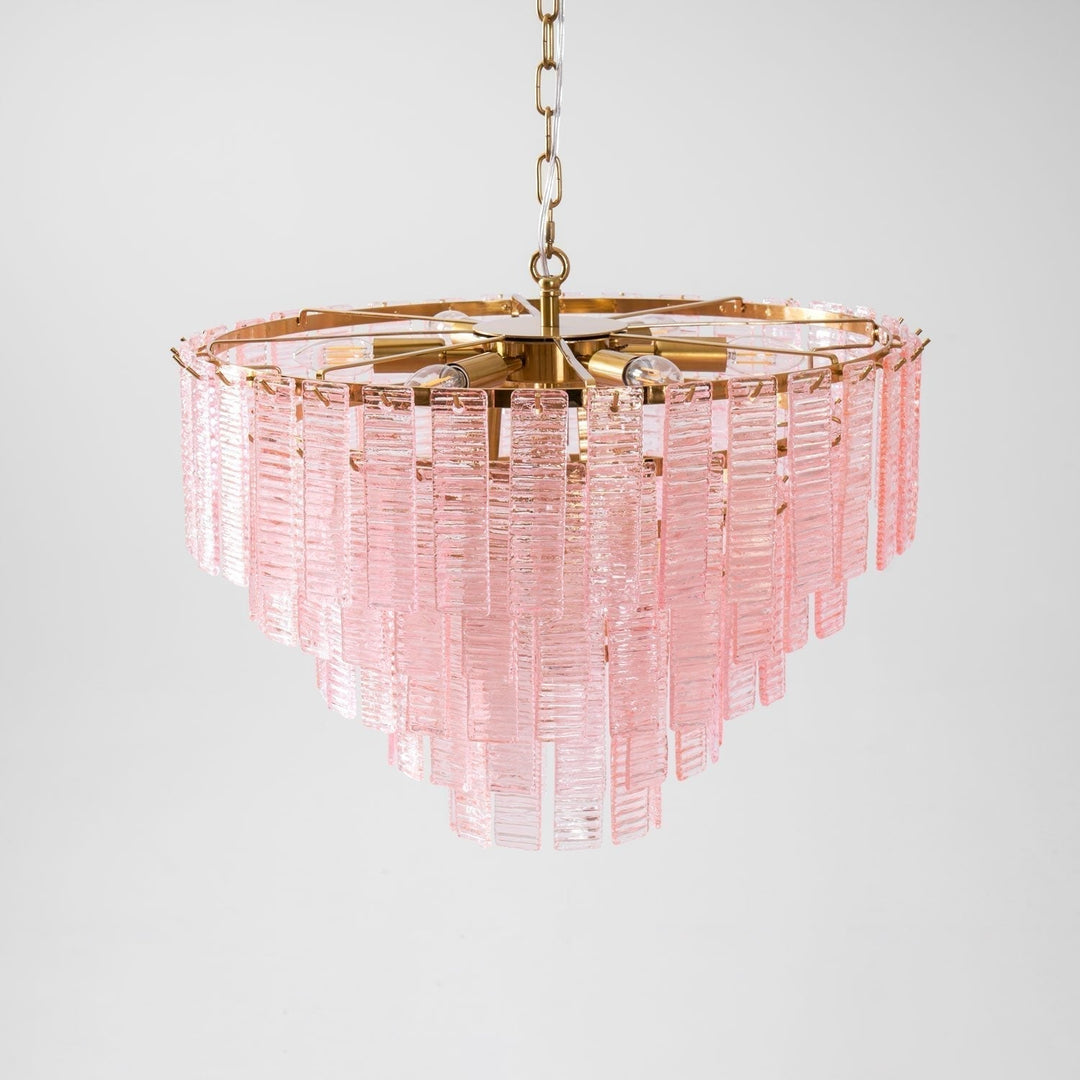Aurora Lustre Rose Murano Verre Superposé Vintage Luxe - Neutralighting