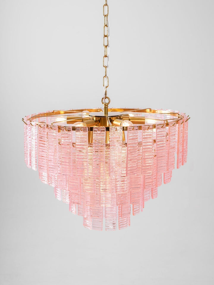 Aurora Lustre Rose Murano Verre Superposé Vintage Luxe - Neutralighting