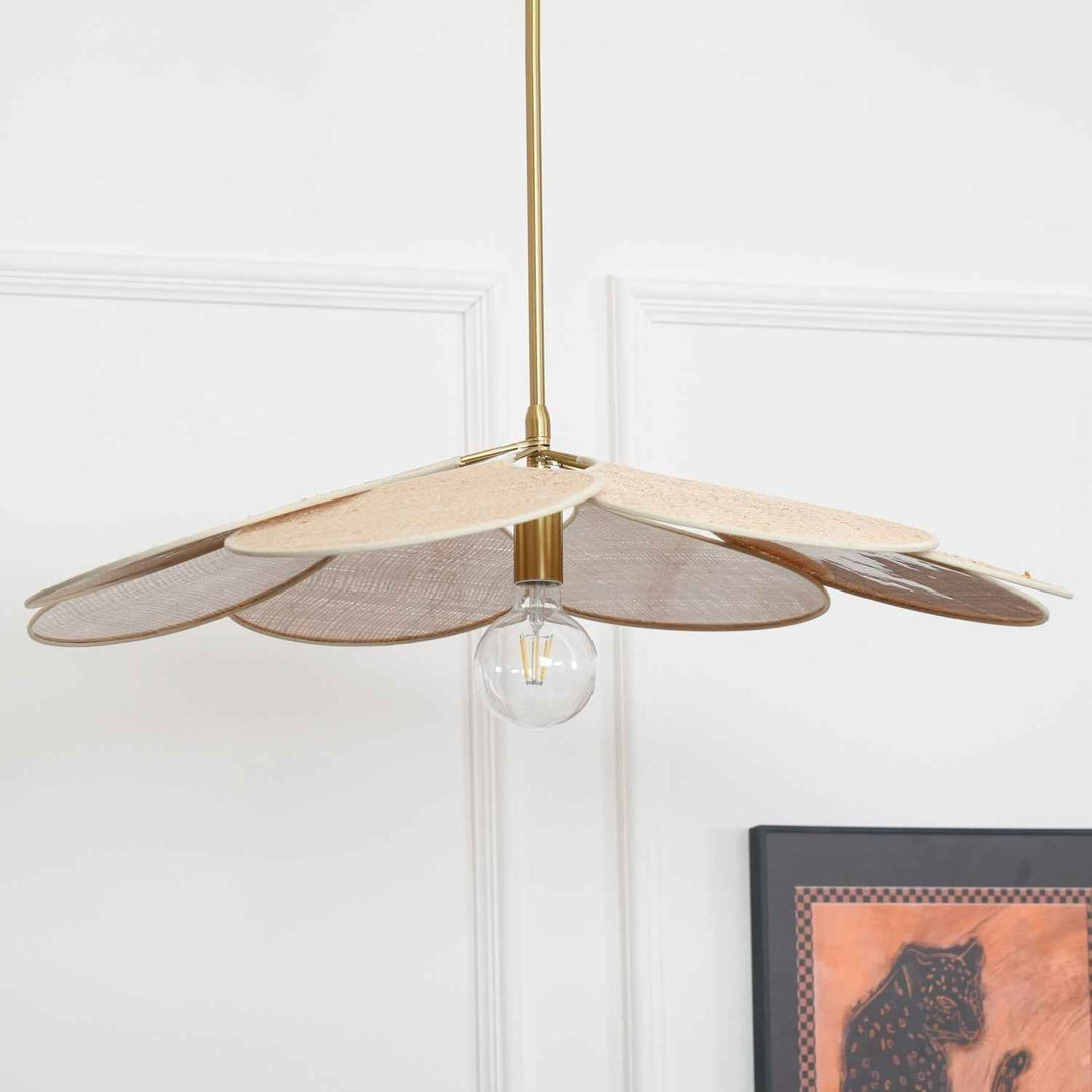 Tory Floraison Rotin Suspension - Neutralighting