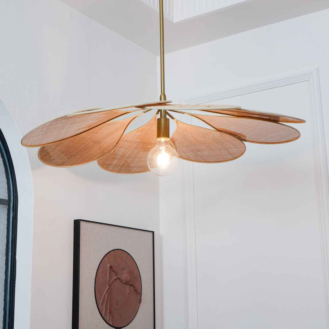 Tory Floraison Rotin Suspension - Neutralighting