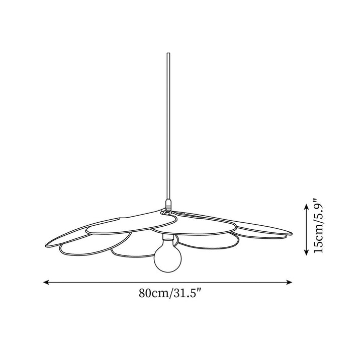 Tory Floraison Rotin Suspension - Neutralighting