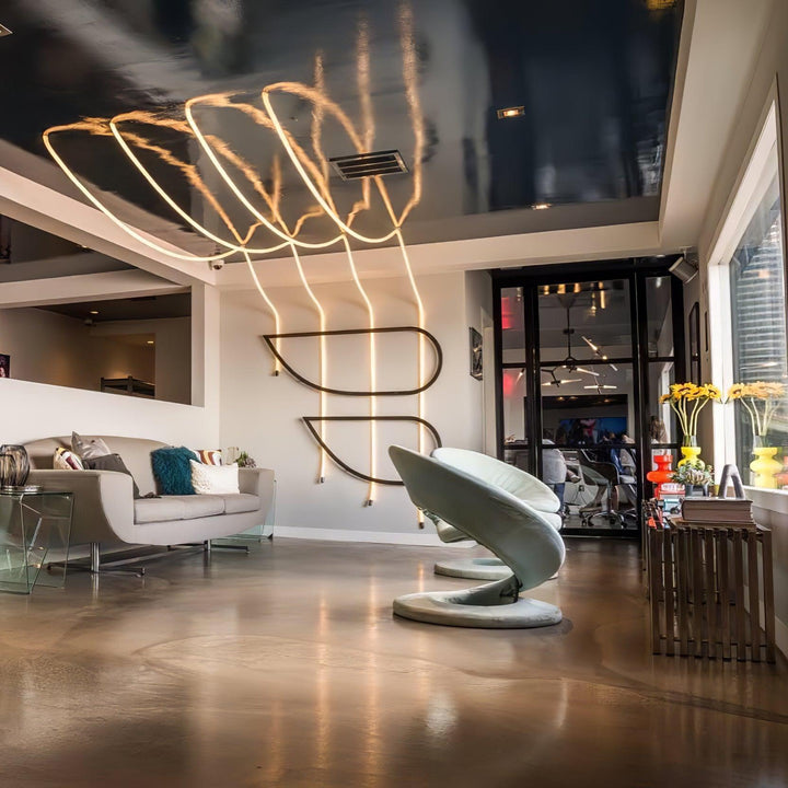 Solara Suspension Courbe Flexible Silicone Laiton - Neutralighting
