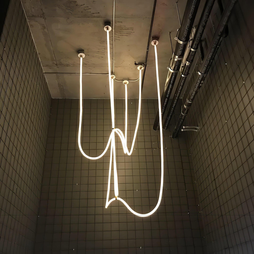 Solara Suspension Courbe Flexible Silicone Laiton - Neutralighting