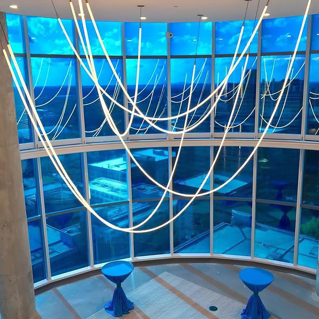 Solara Suspension Courbe Flexible Silicone Laiton - Neutralighting