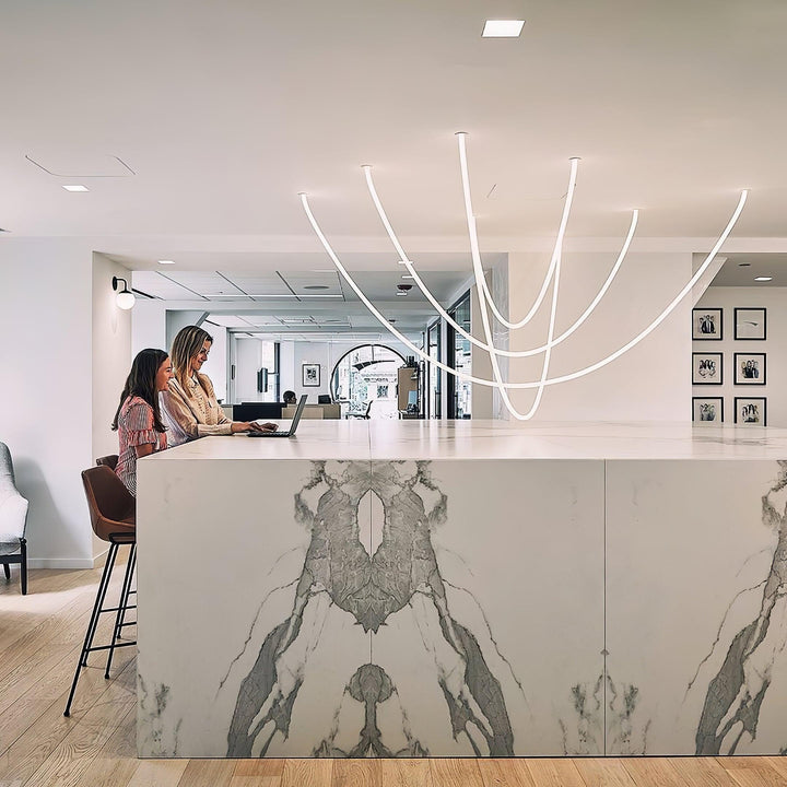 Solara Suspension Courbe Flexible Silicone Laiton - Neutralighting