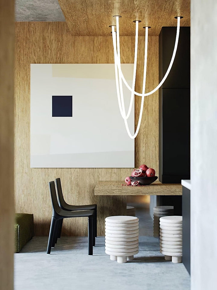 Solara Suspension Courbe Flexible Silicone Laiton - Neutralighting