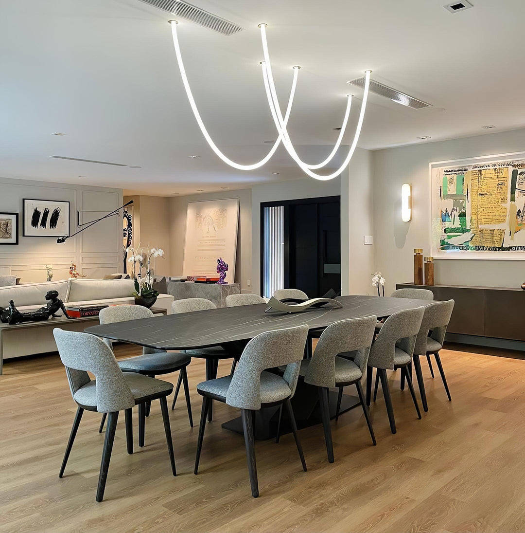 Solara Suspension Courbe Flexible Silicone Laiton - Neutralighting