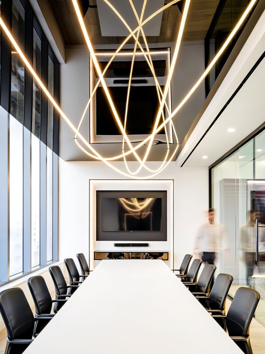 Solara Suspension Courbe Flexible Silicone Laiton - Neutralighting