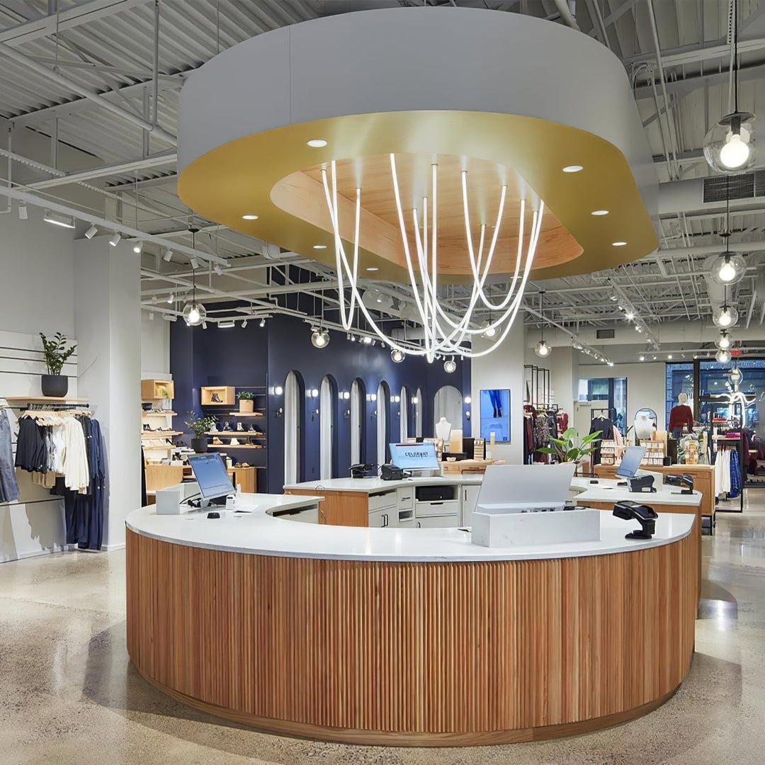 Solara Suspension Courbe Flexible Silicone Laiton - Neutralighting